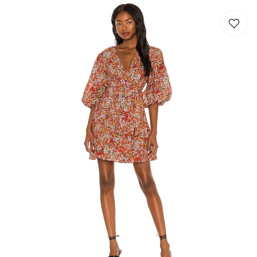 Gabae Wrap Mini Dress in Multi. MINKPINK.